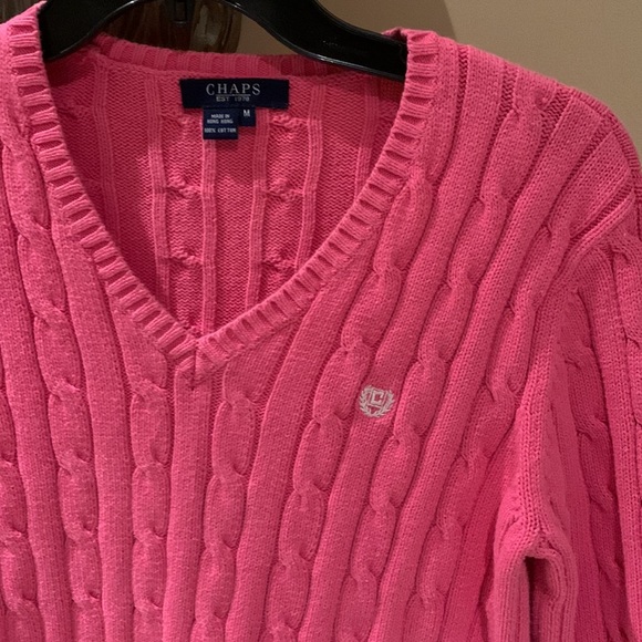 Hot pink Chaps sweater! - Picture 2 of 4